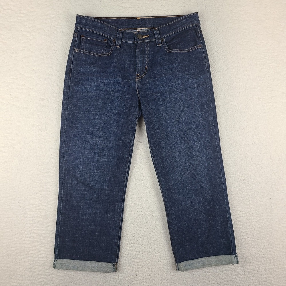 Levi's Jeans Womens 27 Blue Capri Dark Wash Denim